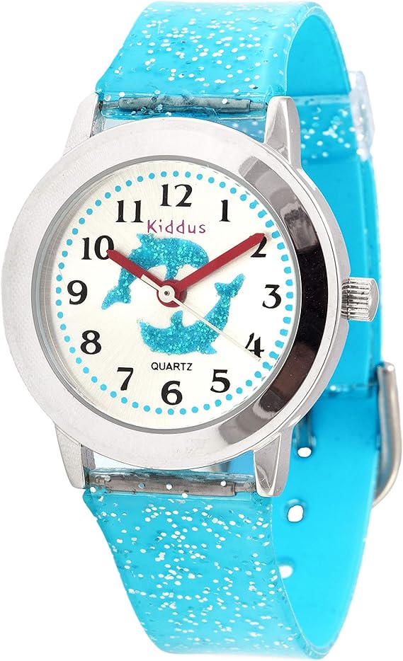 KIDDUS Modische Mädchenuhr für Kinder. Analoge Armbanduhr für Kinder ...
