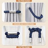 Pretty Jolly 2 Pack Magnetic Curtain Tiebacks Royal Blue Modern Drape Holdbacks view 6