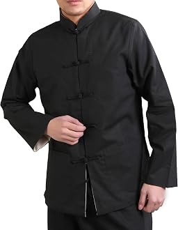 Linen-Blend Reversible Chinese Jacket 