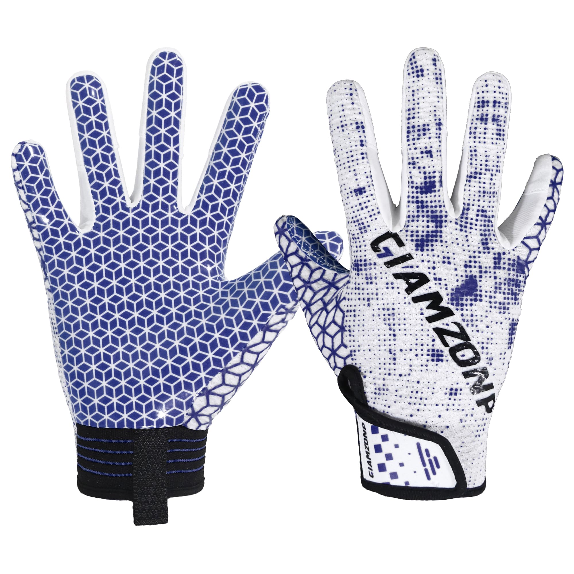 Photo 1 of AIGEVTURE Youth Football Gloves Wide Receiver Best Gifts Kids Flag Football Receiving Gloves Boys Girls Blue X-Small