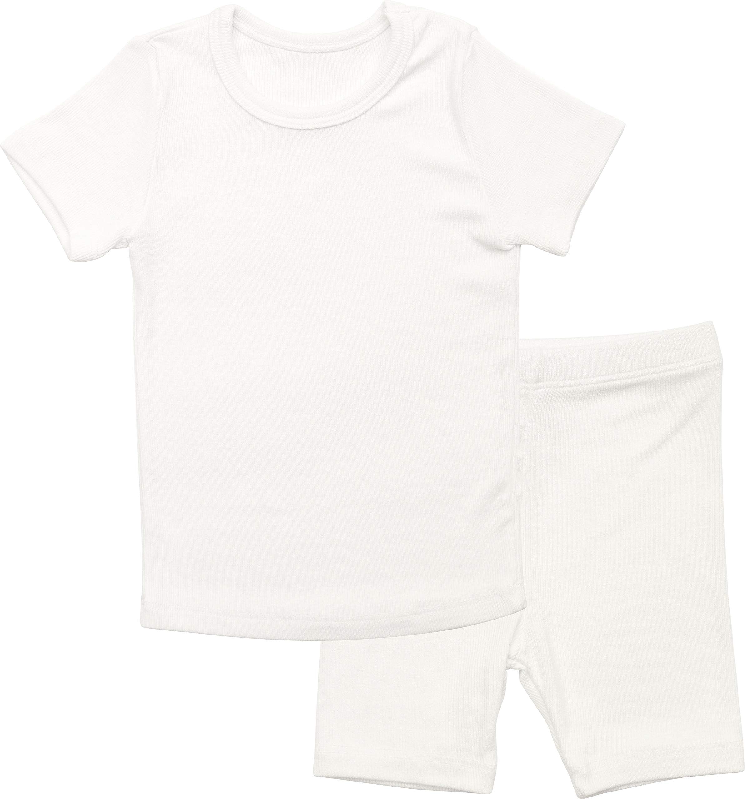 AVAUMAToddler Short Pajamas Set 6M-10 Years Baby Boys Girls Kids Snug fit Ribbed Sleepwear pjs for Daily Life Style