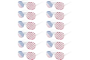 SUPER Z OUTLET American Flag USA Patriotic Design Plastic Shutter Glasses Shades Sunglasses Eyewear for Party Props, Decoration (12 Pairs)