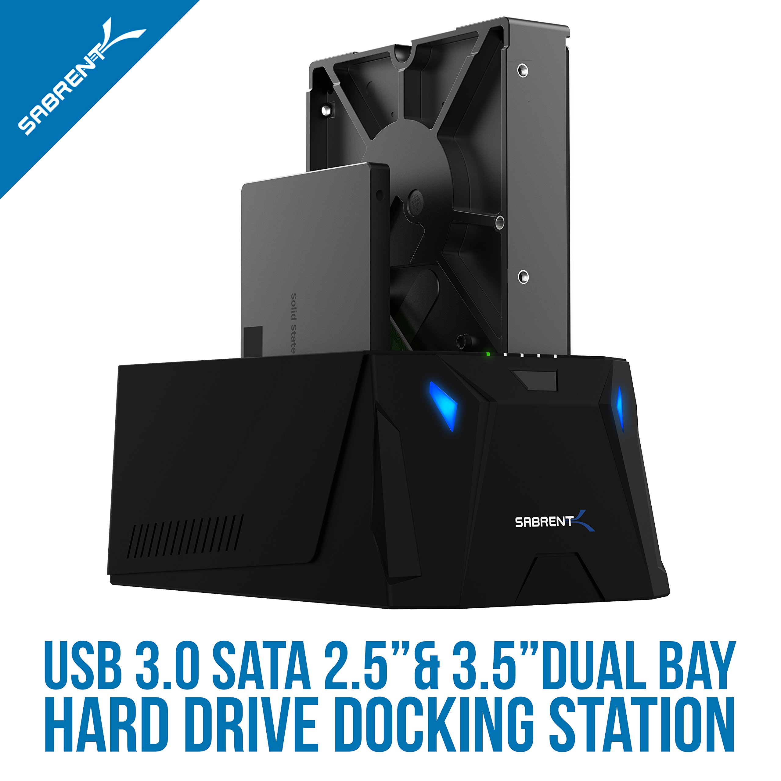 Sabrent USB 3.0 to SATA I/II/III Dual Bay External Hard Drive Docking