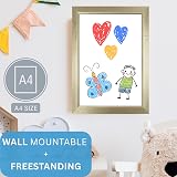 Clay Roberts A4 Gold Photo Frame – Modern Certificate & Poster Frame UK view 4