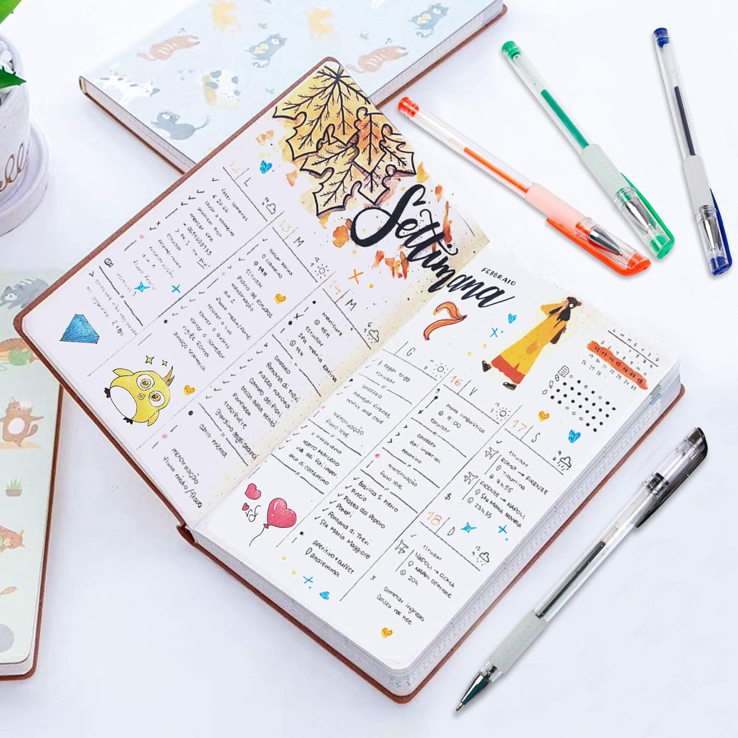Gel Pens, Shuttle Art 130 Colors Gel Pen with 1 Coloring Book in Travel Case for Adults Coloring Books Drawing Crafts Scrapbooking Journaling: Office Products