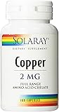 Solaray Copper Capsules 2mg, 100 Count