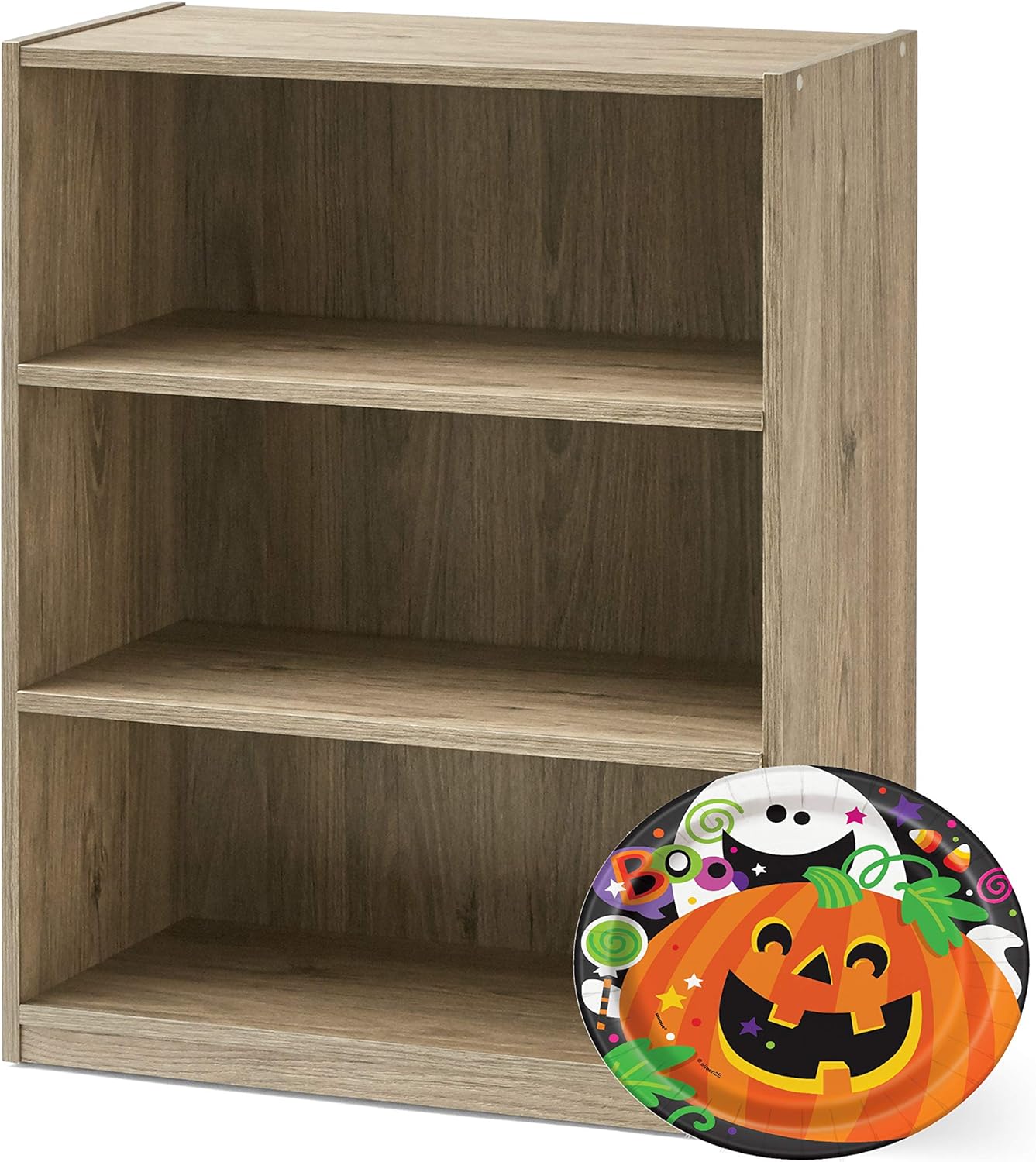 Mainstay. 3-Shelf Bookcase - Wide Bookshelf Storage Wood Furniture, 1 Fixed Shelf 2 Adjustable Shelves Bookcase White (Bundle) (White) (White): Sports & Outdoors