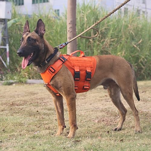ICEFANG Reflective GN3 Tactical Dog Harness with 6X Buckles,for