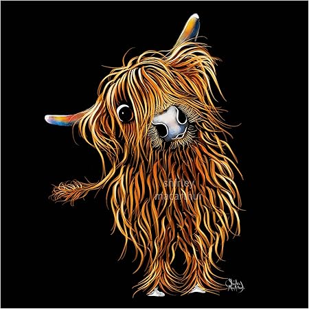 Shirley Macarthur Highland Cow Art Print 8x8 Inch Coooweee 1st Class Uk Postage Amazon Co Uk Kitchen Home