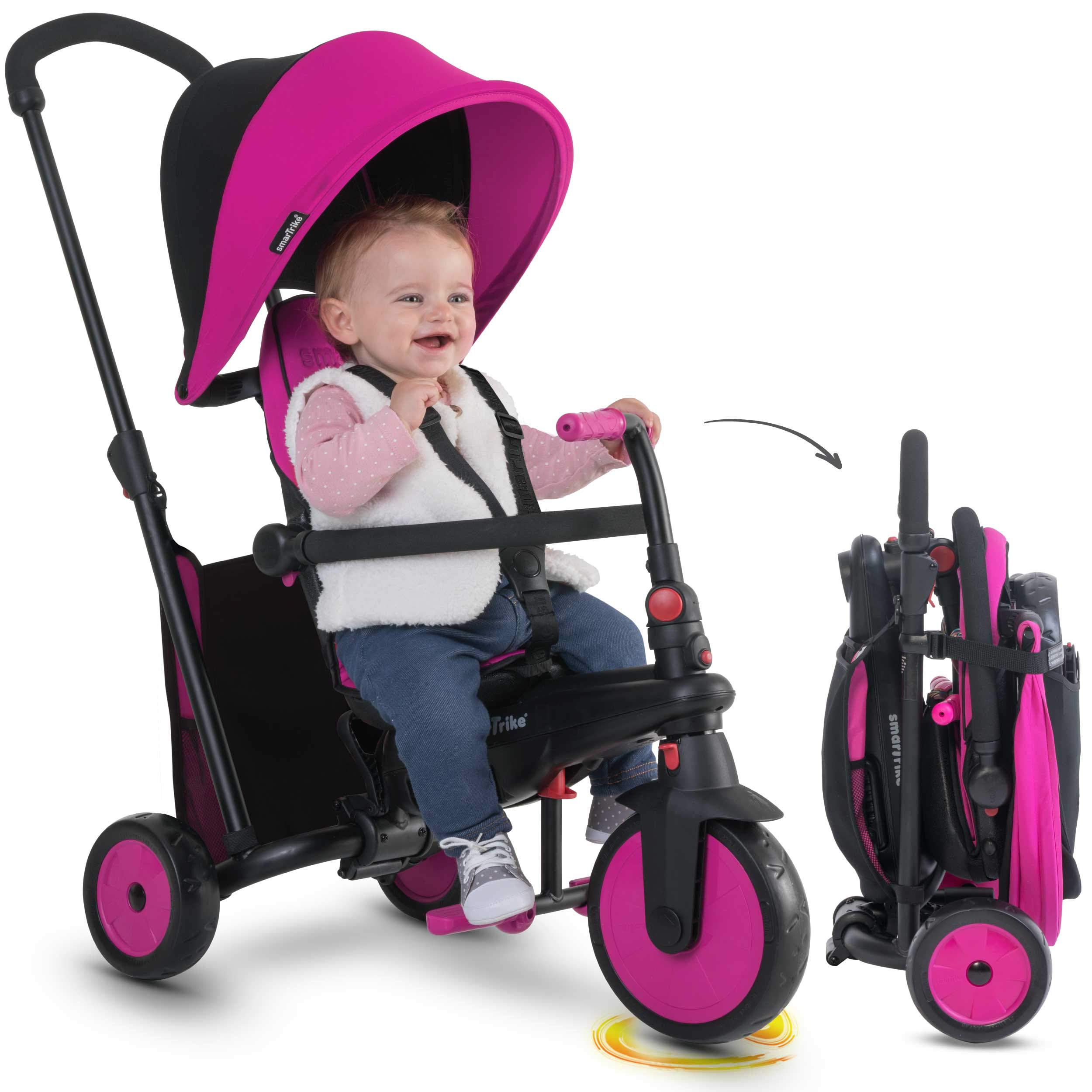 Smartrike Smartfold 300 Folding Baby Tricycle Pink Desertcart INDIA