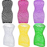 Geyoga 6 Pieces Womens Strapless Bodysuit Halloween Strapless Lingerie Striped Dress for Women Chemise, One Size Fits Most