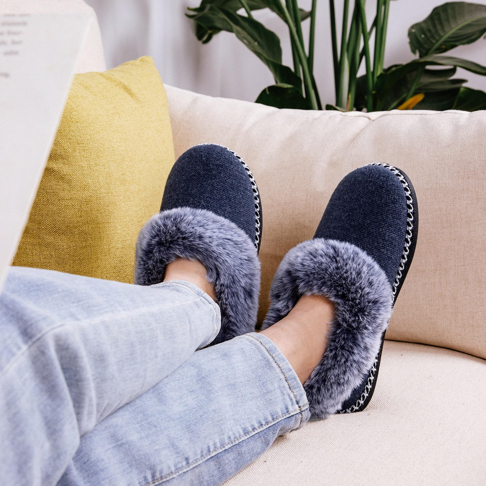 Women's Bootie Slippers Warm Soft