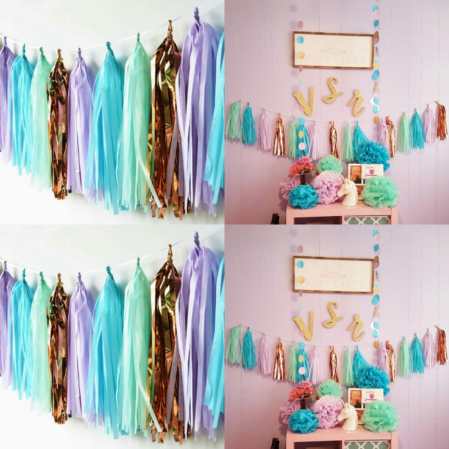 Mermaid Party Decorations Under The Sea Theme Purple Blue Mint