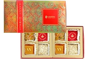 LAUMIÈRE GOURMET FRUITS Laumiere Gourmet Fruits - Diwali Petite Collection - Indian Mithai Box Made with Dried Fruits and Nuts - No Added Cane Sugar-