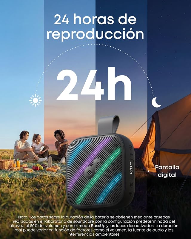 Coluna portátil Anker Boom Go 3i, 5W, 24H, IP68