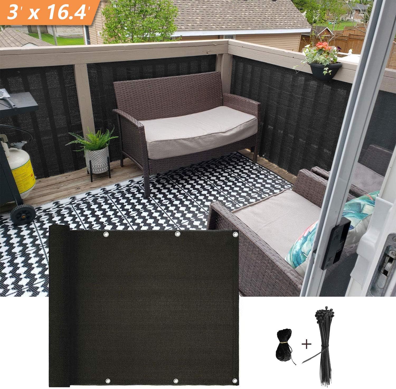 Xatan Brise-Vue pour Balcon Protection de Balcon avec ?�cran de Protection Anti-UV de Protection 