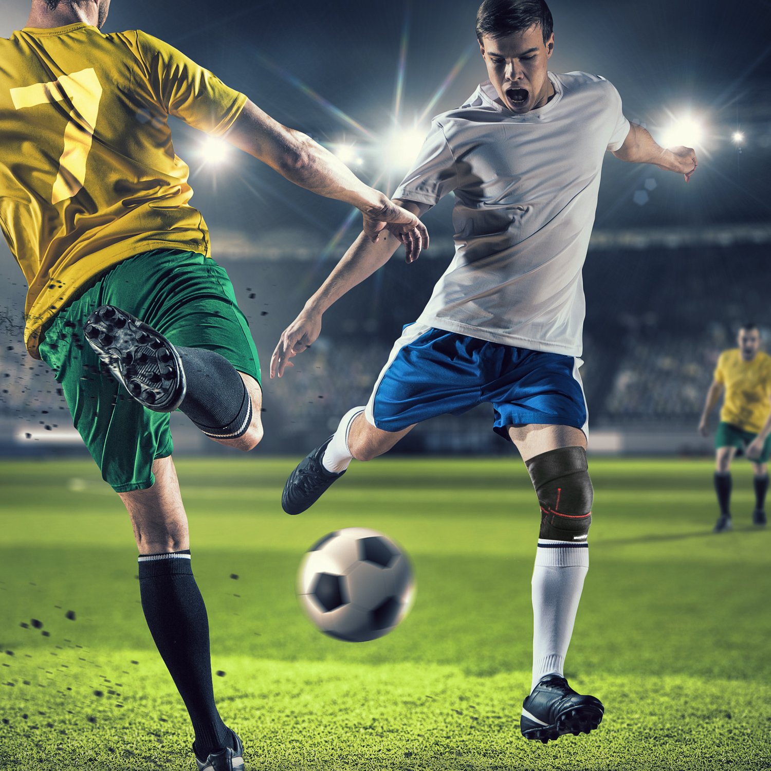 Knee Brace, GROOFOO Patella Knee Brace for Arthritis [Adjustable Knee Brace][Knee Brace Sleeve][Knee Brace Acl Skiing]Ergonomic Arc Design with Lint-free Materials - injured, arthritic knees recovery