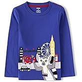Gymboree Baby-Boys and Toddler Fall and Holiday Embroidered Graphic Long Sleeve T-Shirts