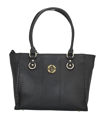 DEEANNE LONDON Womens Black Leather Shoulder Bag