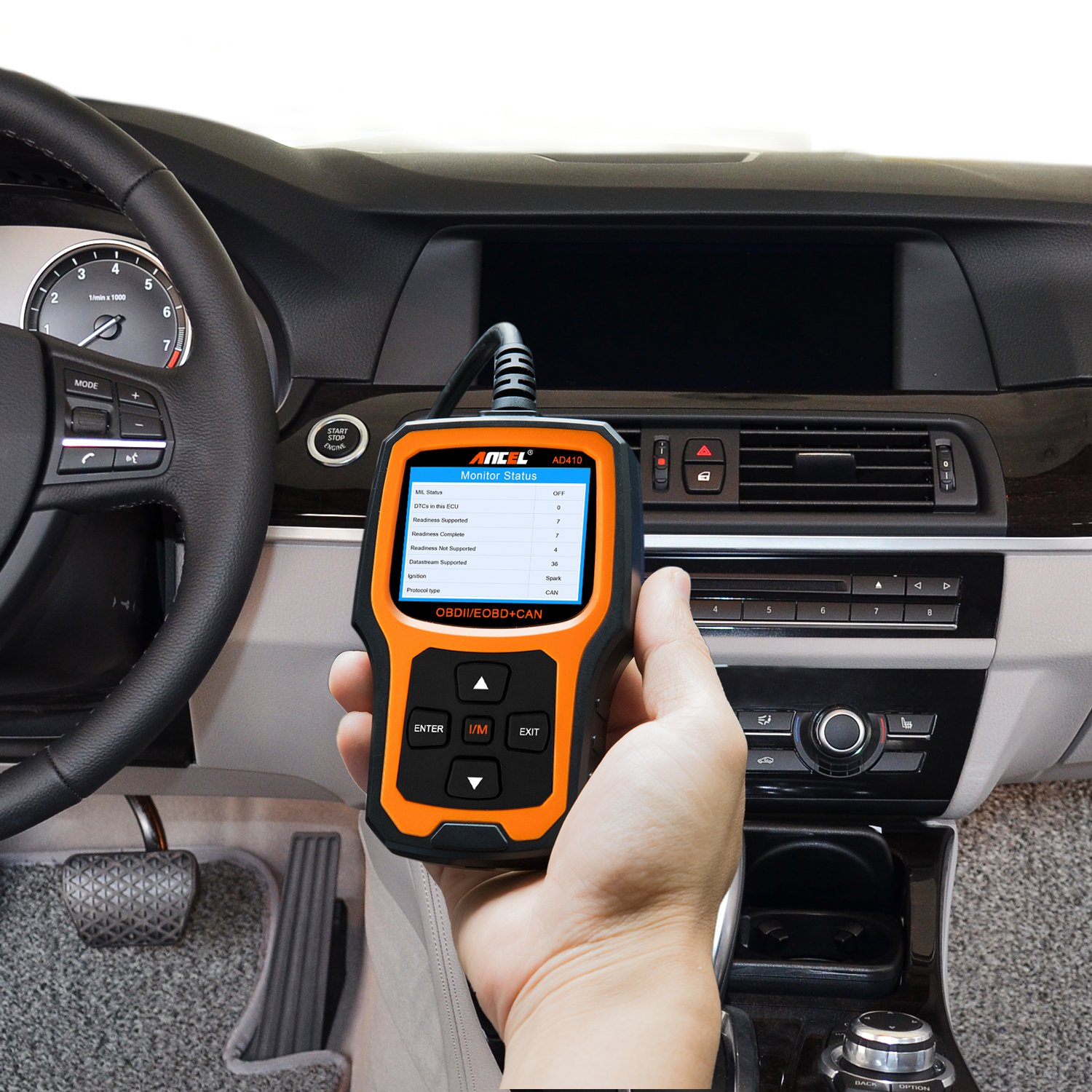 Ancel AD410 OBD II Vehicle Check Engine Light Scan Tool Automotive Code