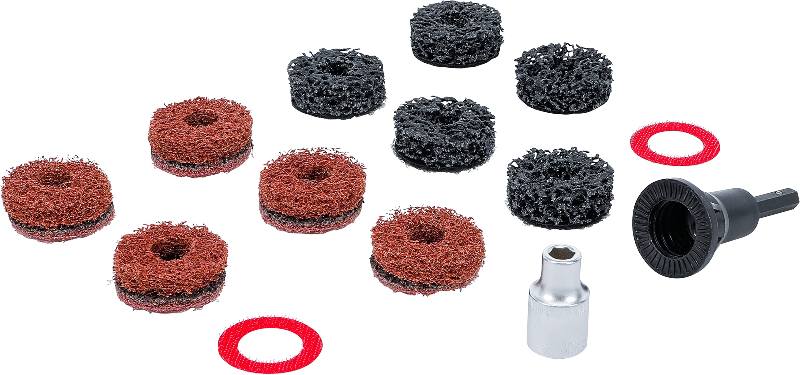 BGS 9736 | Wheel Hub Grinder Set | for Studs and Wheel Nut Bolts | 14 pcs.