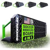 QUICKPLAY Replay Station Soccer Rebounder Board - 4-in-1 Passing Trainer | 4 rebound angles, Dual surface, Adjustable rebound, First touch &amp; control, Backyard, Soccer training equipment, portable