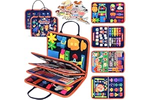 ZOOI Toddler Toys Busy Board - Montessori Toys for 1-5 Year Old Boy Girl Birthday Gifts for Kids, Sensory Toys Baby Essential