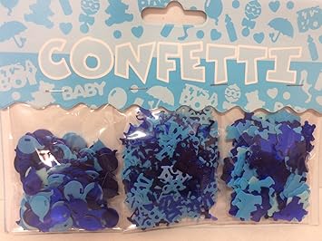 Funny Fashon 3 Bustine Decorazioni Tavolo Confetti Coriandoli Celeste Addobbi Nascita Battesimo Bimbo