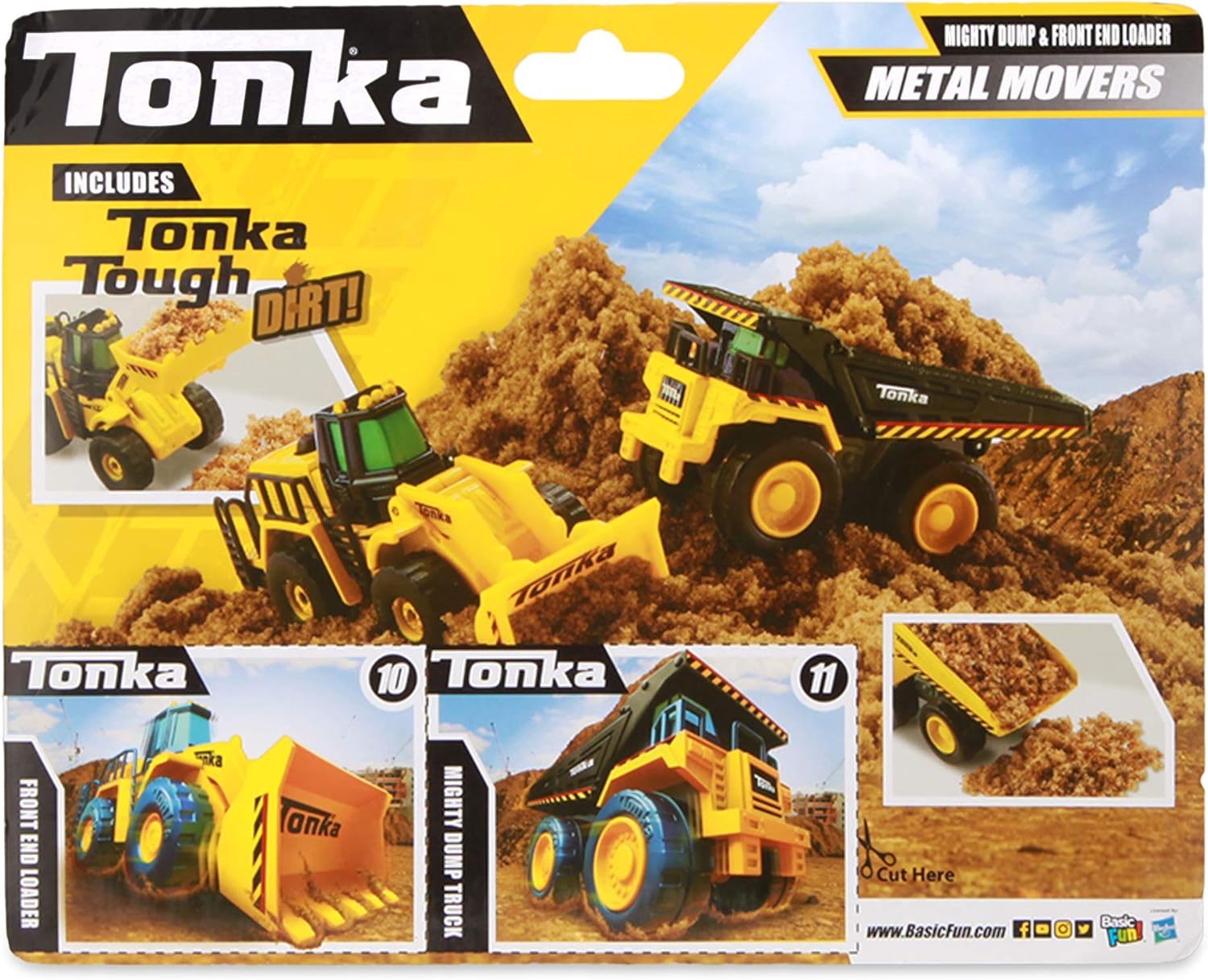 tonka steel dump truck and loader combo