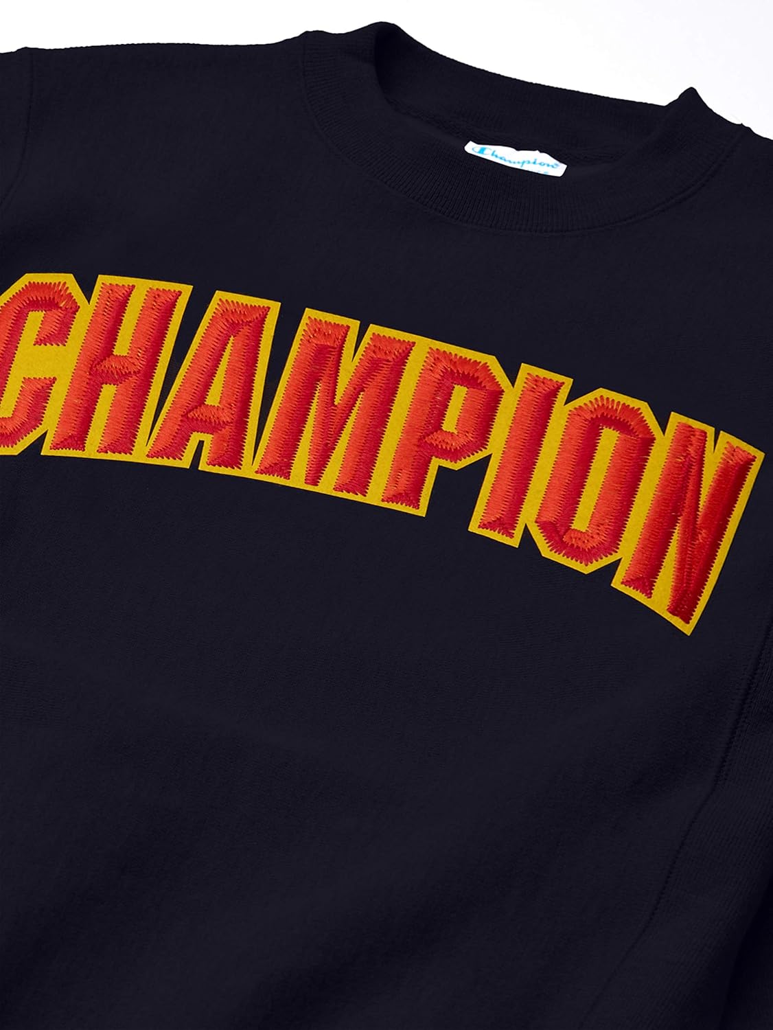 Champion LIFE Men's Reverse Weave Crew-Block Champion Arch: Clothing
