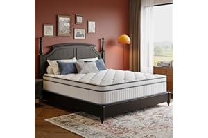 Gsleepee King Size Mattress, 12 Inch King Mattress in a Box, Innerspring Hybrid with Cooling Gel Memory Foam and Individually Wrapped Coils for Pressure Relief & Superior Support, Medium Firm