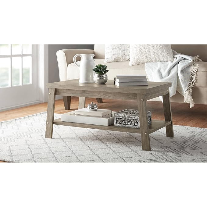 Mainstays Logan Coffee Table Rustic Oak Review