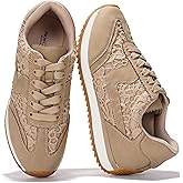 Project Cloud Fashion Sneakers for Women 2026 – Lightweight Lace-Up Shoes for Women with Memory Foam Insoles – Trendy Womens Shoes – Non-Slip, Comfortable Womens Sneakers (Madison, Raffia,9)