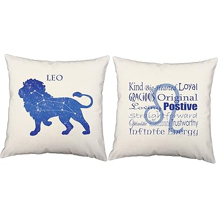 Amazon Com Roomcraft Set Of 2 Leo Throw Pillows 18x18 White