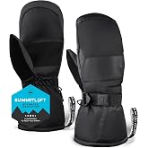 Tough Outdoors Ski Mittens - Waterproof Mittens for Men &amp; Women - Insulated Winter Gloves - Palm Grip Skiing Accessories