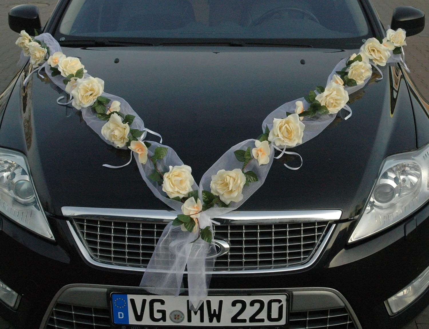 Autoschmuck Car Decoration Bride And Groom Rose Decoration Roses
