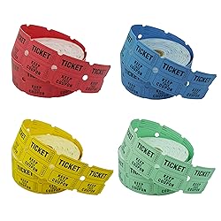 DNB 4000 Pairs Raffle Tickets - 4 Color Set of 1000