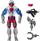 Masters of the Universe Masterverse 7-Inch Action Figure, New Eternia Roboto, Motu Toy Hero with Clear Mechanical Torso, 30 Articulations