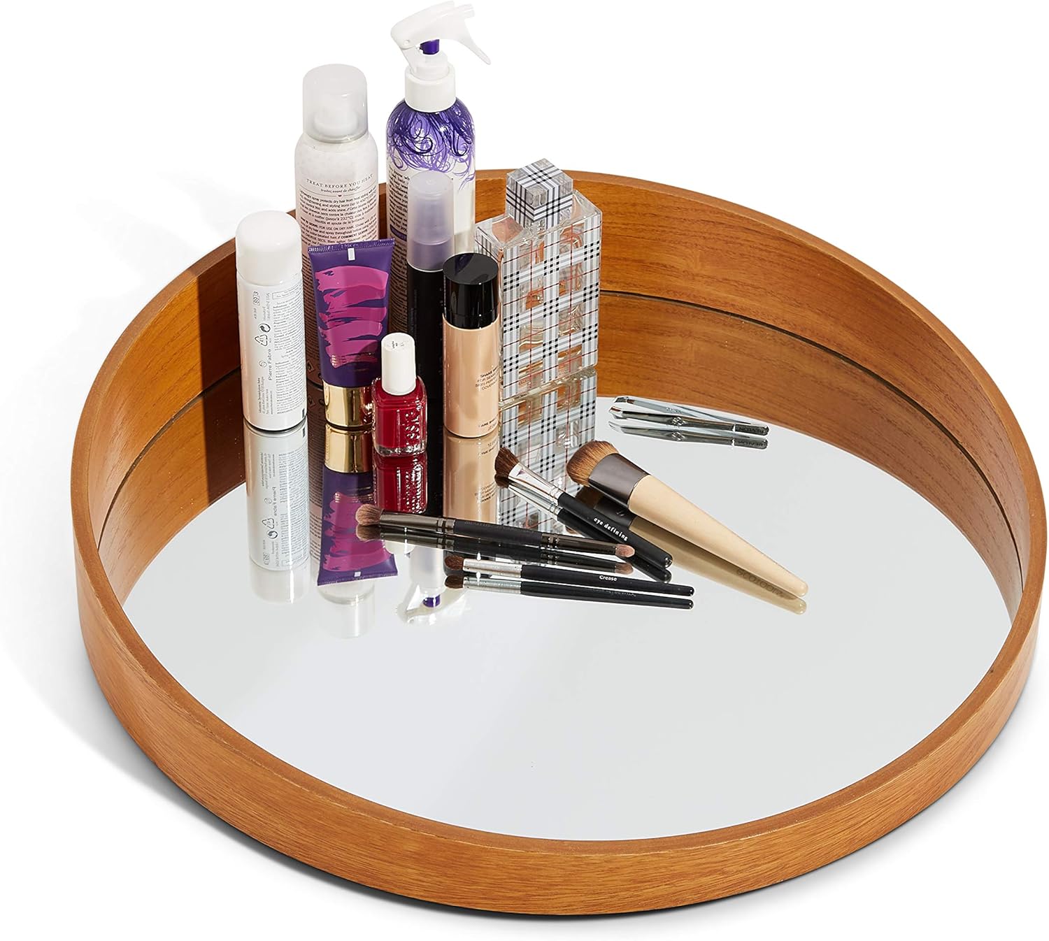 A Rated Trading Round Bamboo Mirror - 20 Inches - Vanity Bathroom Mirror - Large Circle Wall Decoration: Furniture & Decor