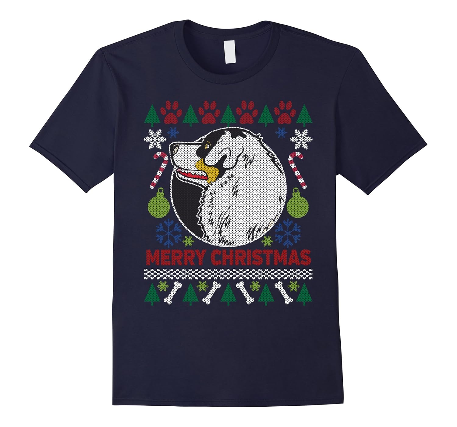 Australian Shepherd Ugly Christmas T-shirt-ANZ