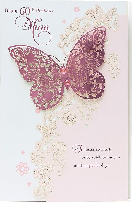 Biglietto Di Auguri Per Il 60 Compleanno Della Mamma Biglietto Per Il 60 Compleanno Per Lei Con Scritta In Lingua Inglese Lovely Sentiment Amazon It Cancelleria E Prodotti Per Ufficio