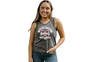 Blue 84 Women's NCAA Officially Licensed Tank Top Burnout Vintage Scholar