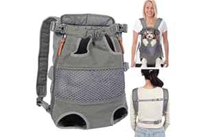 JRANTER Dog Carrier Backpack - Legs Out Front - Facing Pet Carrier Backpack for Small Medium Large Dogs, Airline Approved Handsa - Canvas Mesh Free Cat Travel Bag