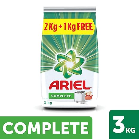 Ariel Complete Detergent Washing Powder - 2 kg with Free Detergent Powder - 1 kg