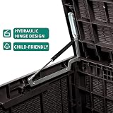 YITAHOME 380L Large Waterproof Resin Garden Storage Box Deck Box Outdoor Dark view 4