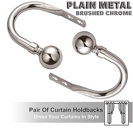 Viceroy Bedding Plain Metal Ball Pair Of Matching Holdback To