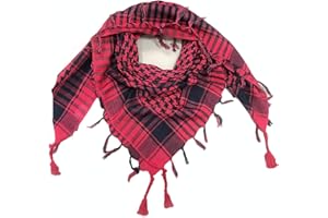 Elu Shemagh Scarf Men - Women /100% Cotton Military Shemagh Keffiyeh Scarf Arafat Tactical Desert Rave Bandana Head Wrap