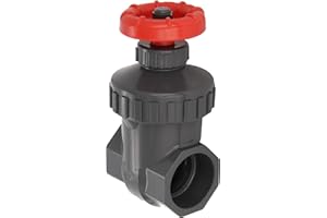 Spears PVC Gate Valve, Non-Rising Stem, Buna-N O-Ring, 1" Socket