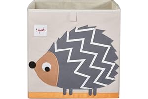 3 Sprouts Toy Storage Organizer: Toy Box Cube Organizer for Playroom, Nursery - Foldable Storage Bin - Hedgehog