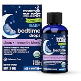 Mommy's Bliss Organic Baby Bedtime Drops + Overnight Immunity Support*, Promotes Restful Night, Melatonin Free, Age 4 Month+, 2 Fl Oz